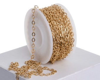 Silver and Gold Jewelry Making Chains Sold in 10 Meter Spools