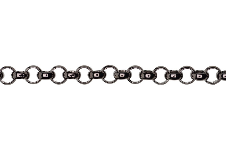 7mm Rolo Belcher Chain Available in 8 Finishes 10ft Spools