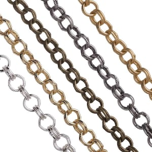Double Link 8mm Cable Chain Sold by the foot