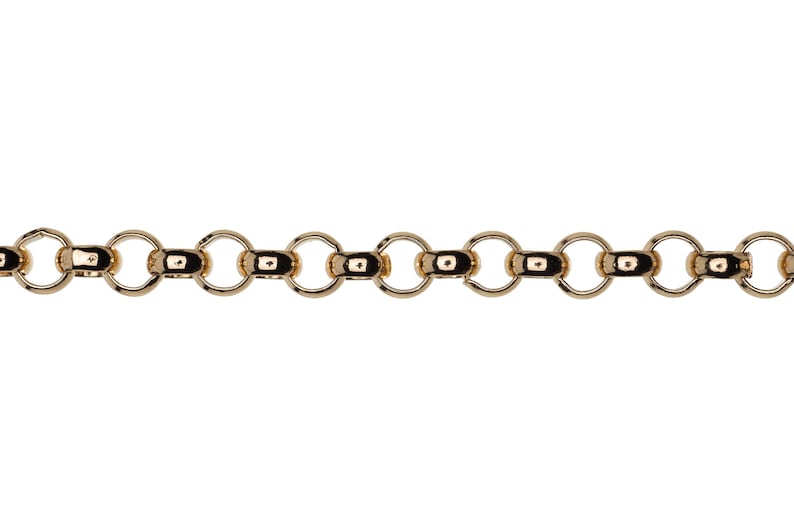 7mm Rolo Belcher Chain Available in 8 Finishes 10ft Spools