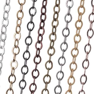 2mm x 1mm Classic Cable Chain Sold By The Foot