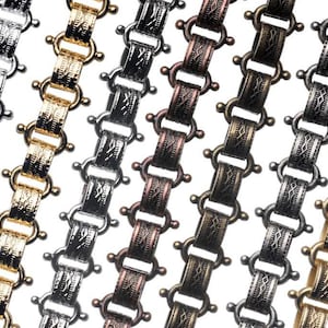 12mm Vintage Textured Bookchain Sold by the Foot Available in Multiple Colors