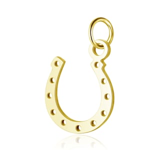10mm x 17mm Horseshoe Charm Sold by the Piece Available in Stainless Steel and Waterproof Gold