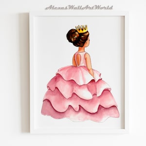 Princess Wall Art, Toddler Girl Bedroom Wall Art, Princess Themed Nursery Decor, Young Queen Art Printable, Pictures For Baby Girls Nursery