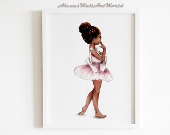 Black Ballerina Art Etsy