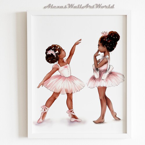 African American Nursery Wall Art Black Baby Girl Bedroom Etsy