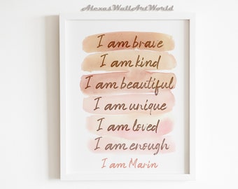 Girl Name Poster Etsy
