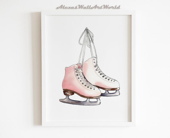 Figure Skating Gifts Ice Skating Gifts Great Girl's Bedroom Wall Art  Personalized Ice Skating Art Gift for Ice Skater Ice Skating 