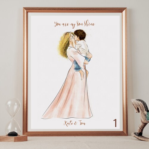 Mothers Day Gift Mother and Son Art Mom and Baby Print Mom - Etsy