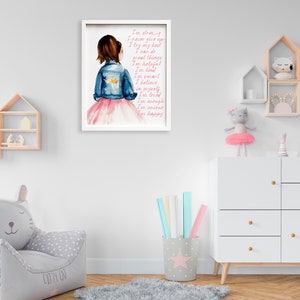 Positive Affirmations Wall Art Young Queen Wall Art | Etsy