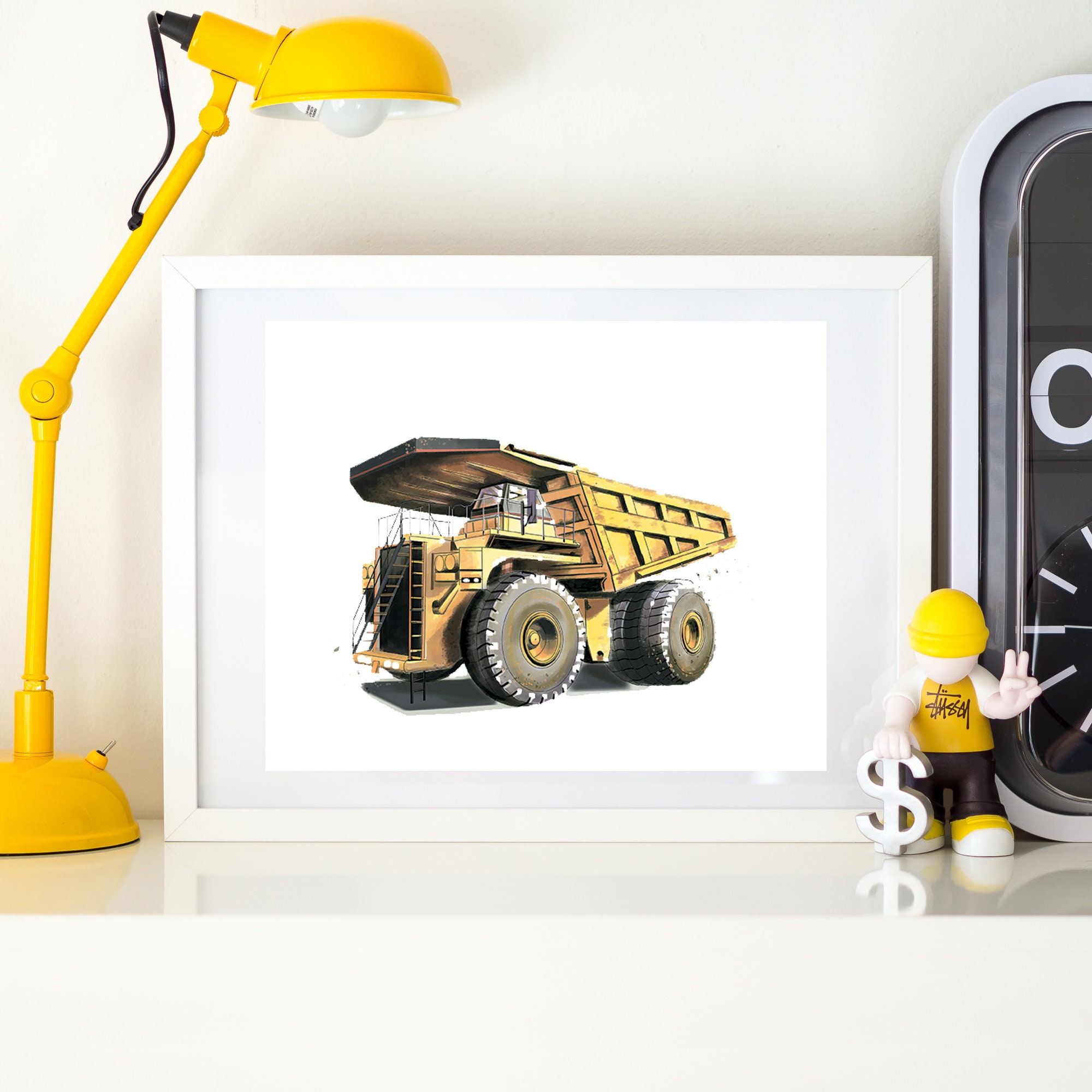 Dump Truck Wall Art Construction Decor Toddler Boy Room Etsy