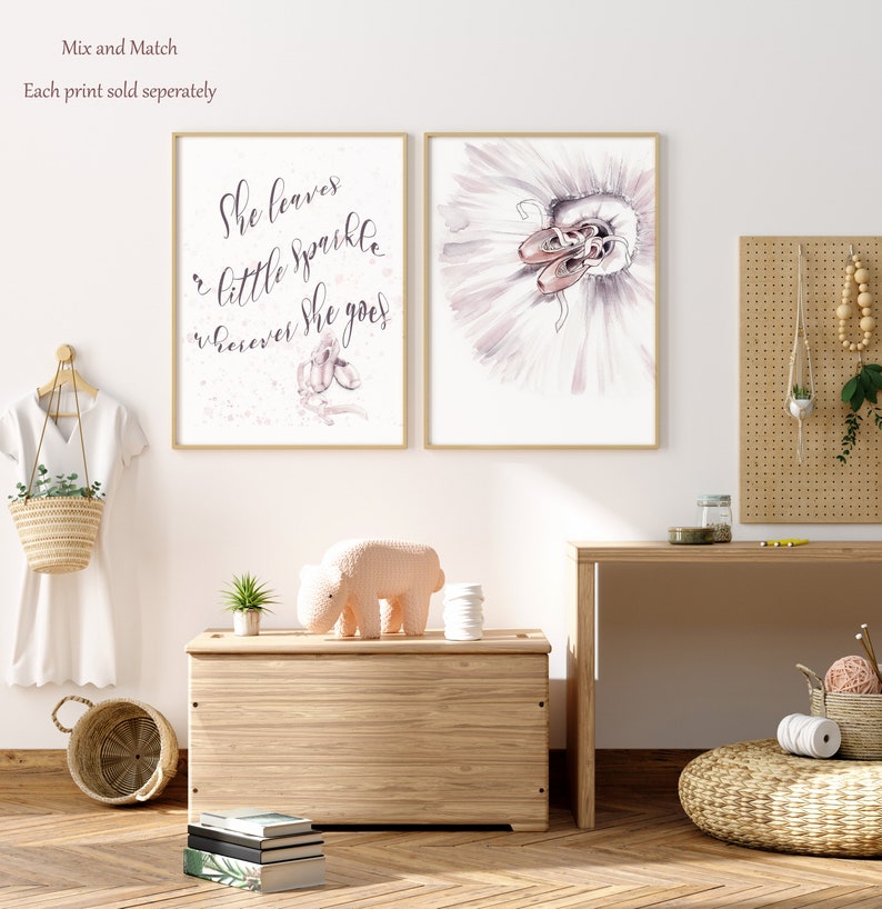 African American Ballerina Wall Art Dark Skin Ballerina Girls Nursery Decor Black Ballerina Watercolor Ballerina Themed Bedroom Print