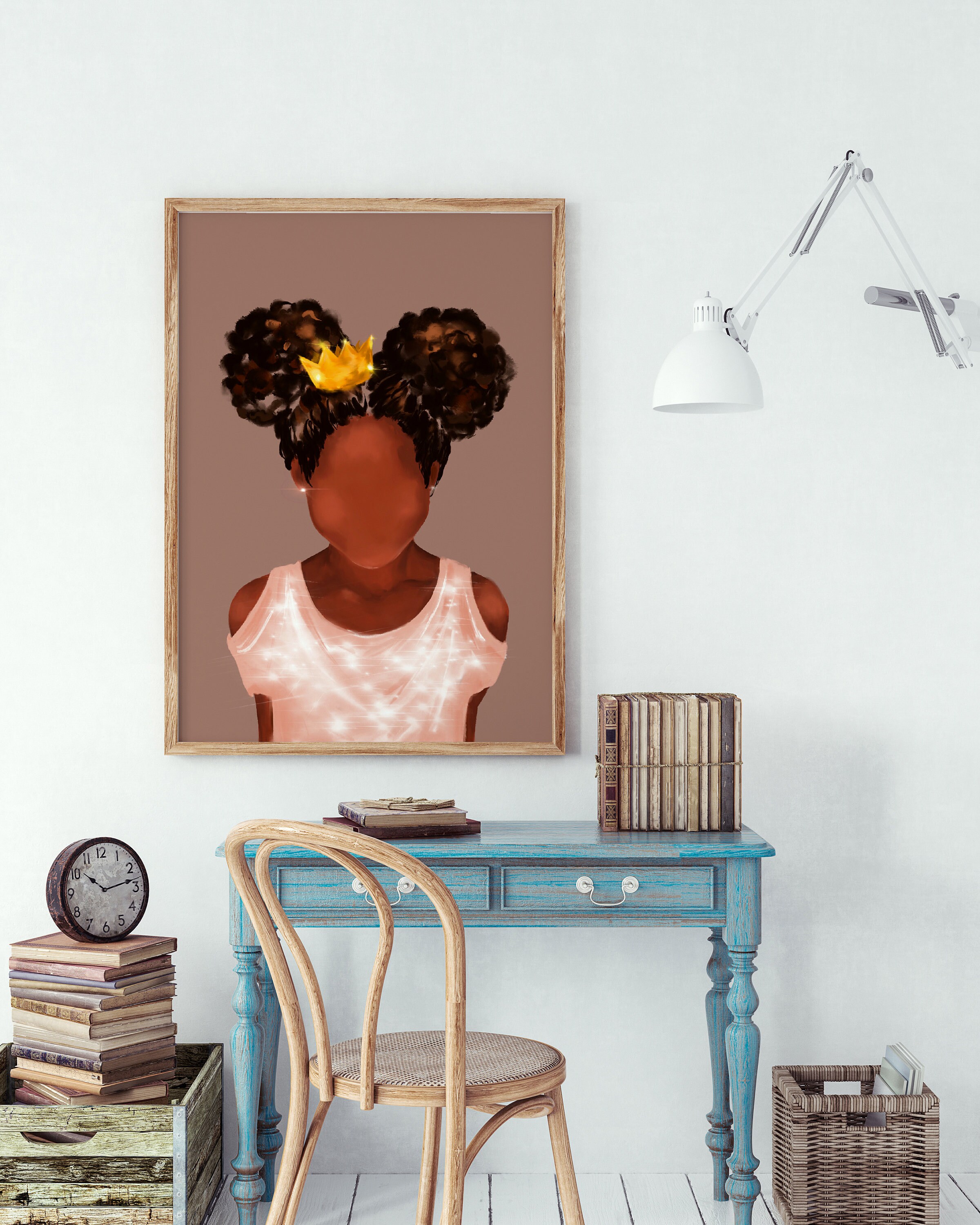 African American Princess Art Print Black Girl Magic - Etsy UK