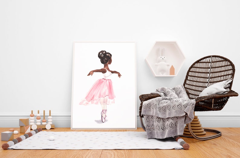 African American Wall Art Wall Art for Girls Black Ballerina Etsy