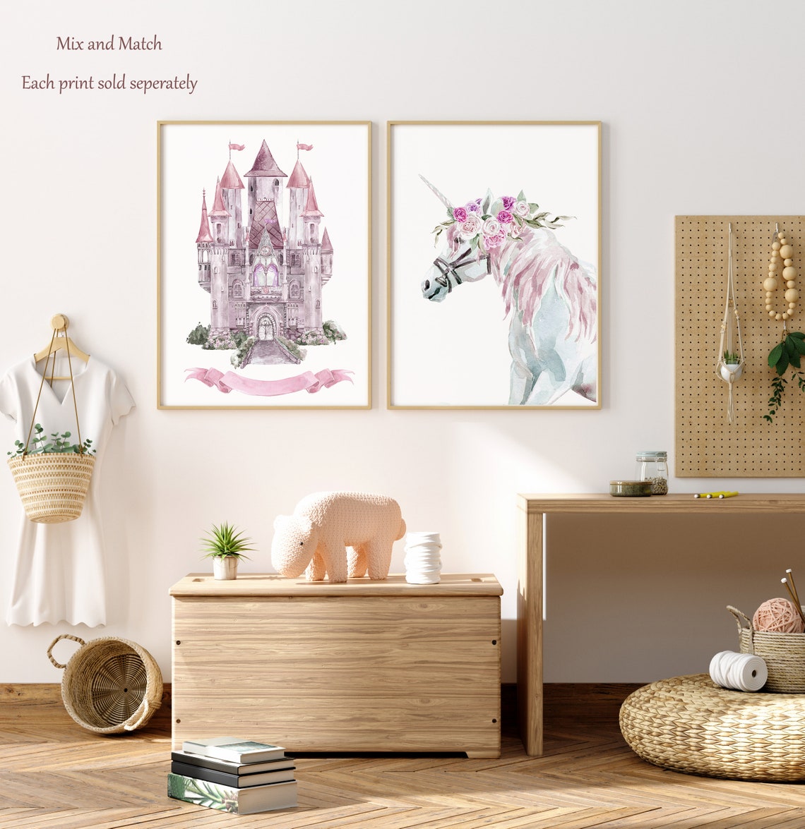 Set of 2 Princess Castle Wall Art African American Princess Etsy