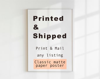 Museum Quality Matte Paper Poster Print Service