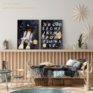 Arte de la pared del transbordador espacial decoración del | Etsy