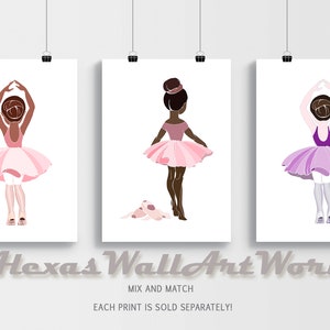 Black Ballerina Print, Wall Art for Girls, Afro Ballerina Printable ...