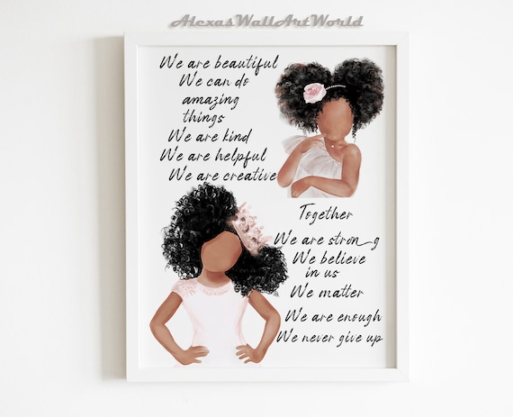 African American Black Girl Woman Wall Decor Gift Art Prints Gift For Women  Teen Tween Girl Room Inspirational Posters, Home, Office, Bedroom, Dorm Or  Cubicle (afro Puff Girl), No Frame - Temu