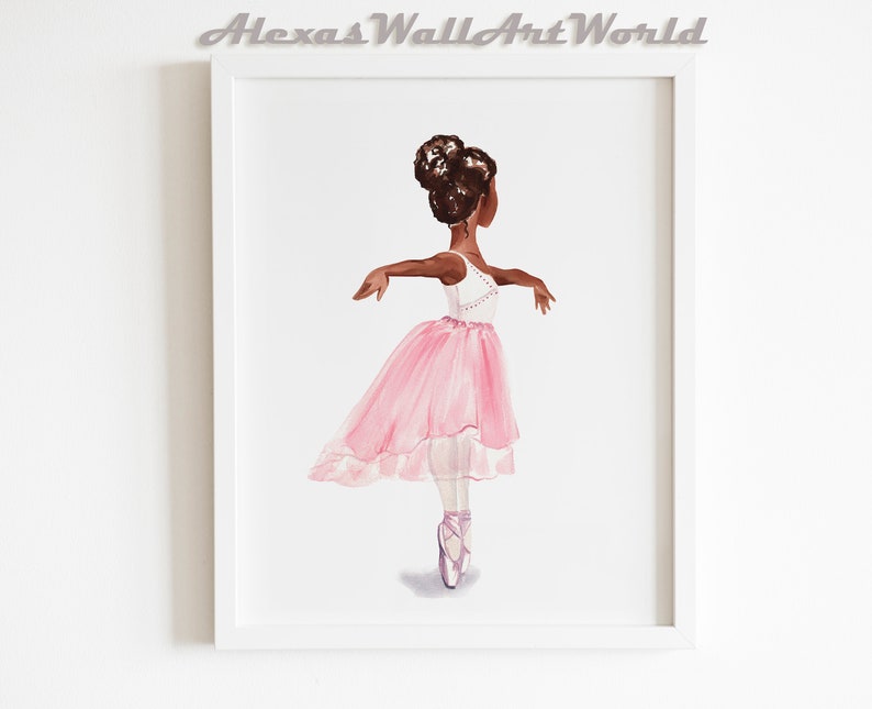 African American Wall Art Wall Art for Girls Black Ballerina Etsy