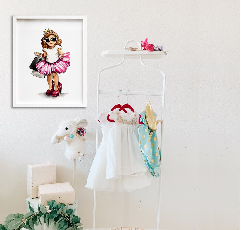 Girls Room Wall Art Print Girl Fashion Princess Poster Etsy