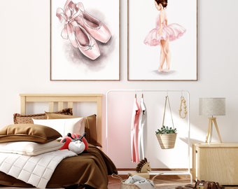 Stampa Su Tela Ballerina - Decorazione Per Camera, 20x30 Cm, Alta Qualità, Regalo Artistico