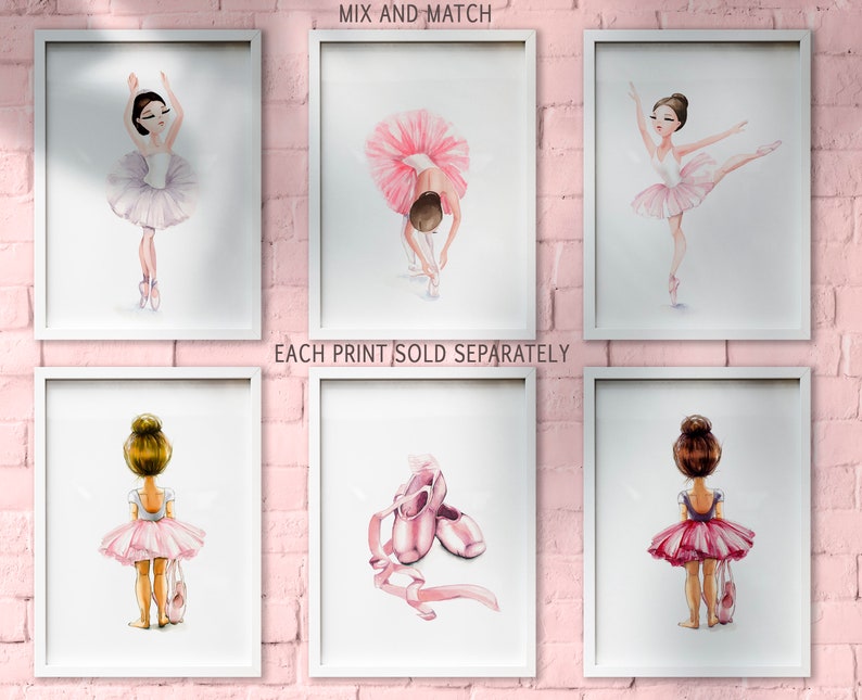 Ballerina Wall Art Wall Art for Girls Ballerina Nursery Etsy