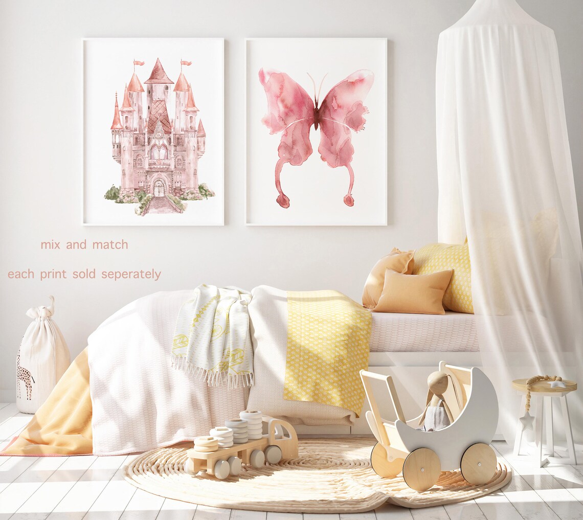 Set of 2 Princess Castle Wall Art African American Princess Etsy