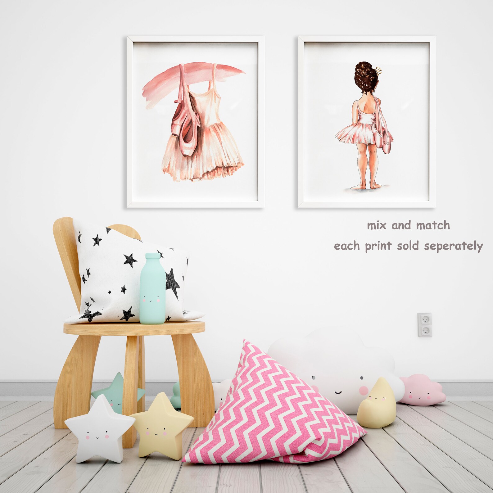 Girls Room Wall Art Print, Girl Fashion Princess Poster, Children Room Art, Inspiring Toddler