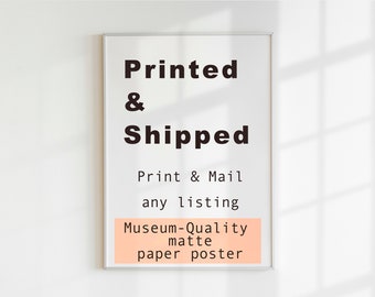 Museum Quality Matte Paper Poster Print Service