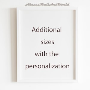 ONE Additional size for ONE of my artwork