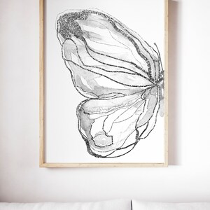 Watercolor Butterfly Wall Art Set of 2 Prints, Nursery Decor Girl ...