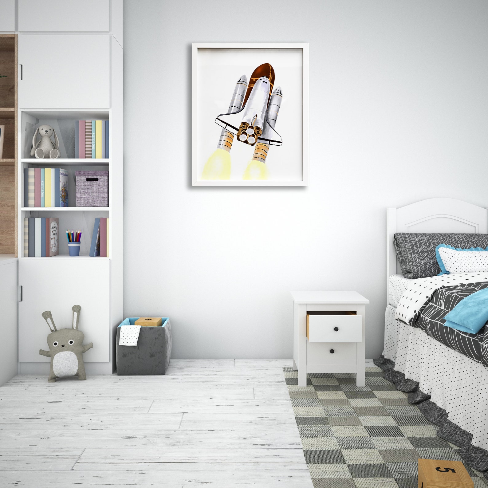 Arte de la pared del transbordador espacial decoración del | Etsy
