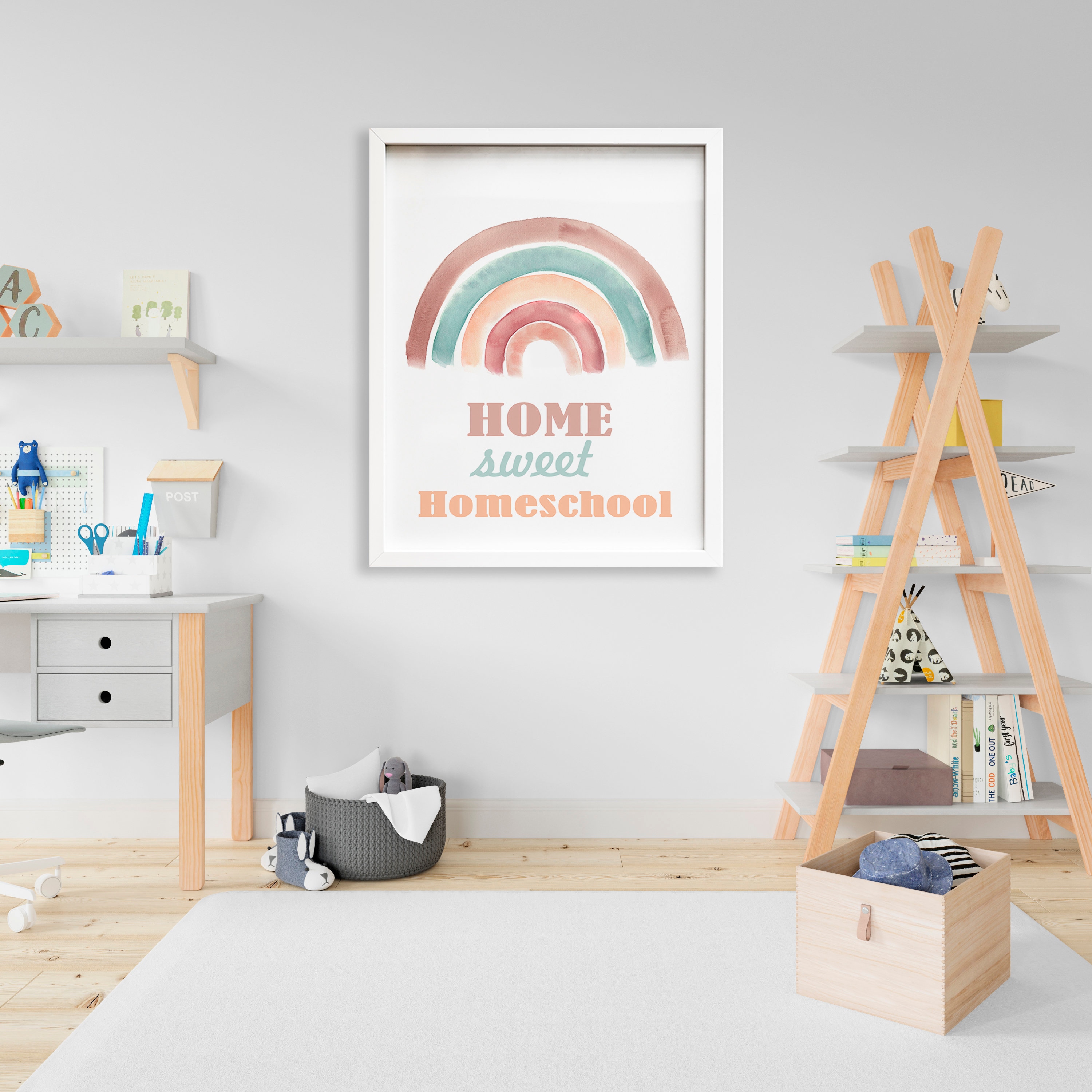 Homeschool Wall Art Home Sweet Homeschool Sign Neutral - Etsy UK