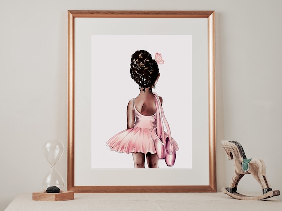 Black Ballerina Wall Art Ballerina Nursery Wall Art Print - Etsy
