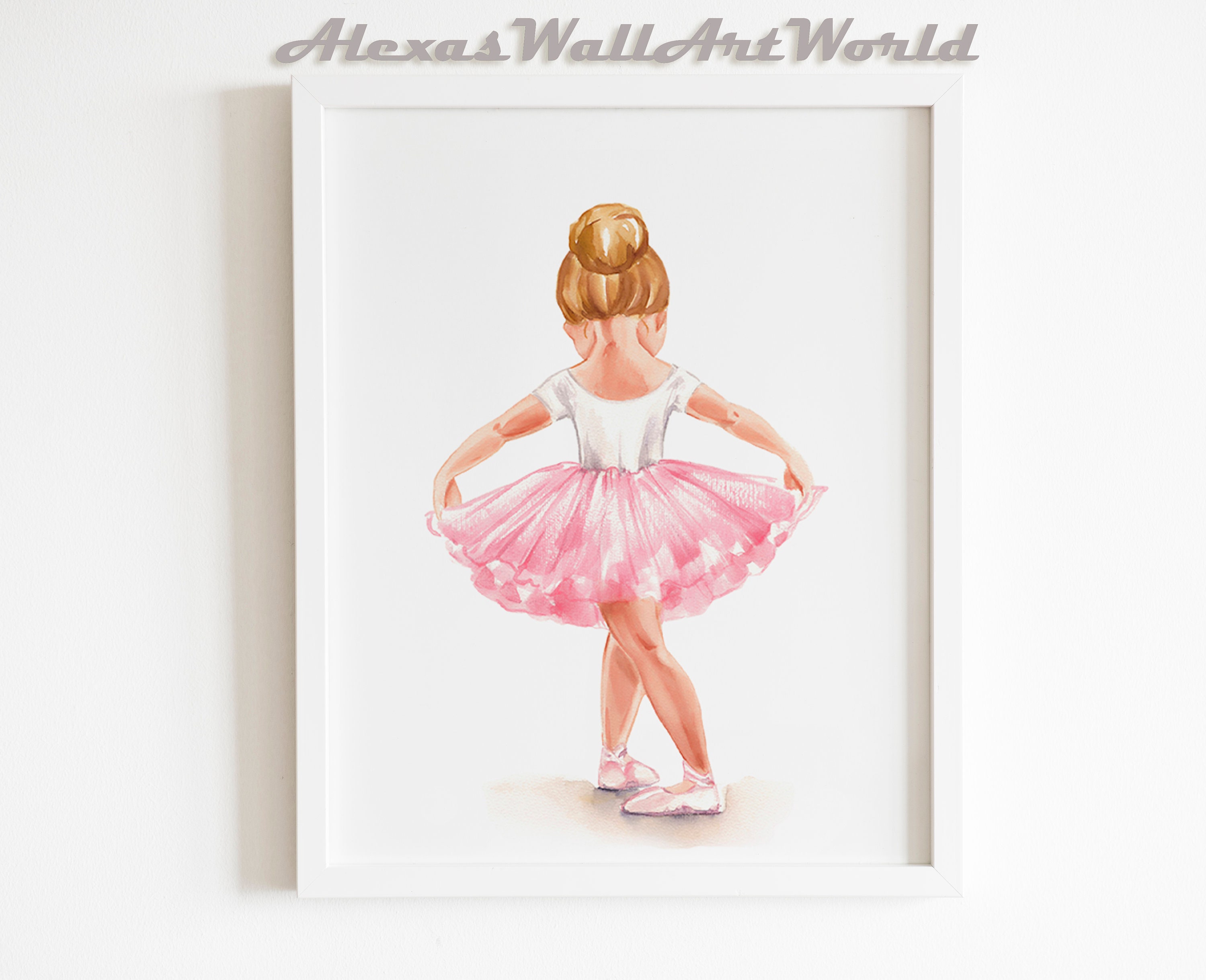 Wall Art for Girls Ballerina Nursery Print Blush Pink Etsy Australia