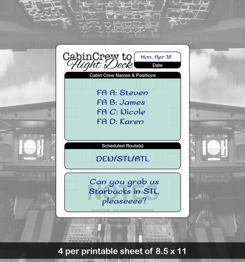 Printable Cabin Crew To Flight Deck Briefing Sheets Frontier Etsy printable-cabin-crew-to-flight-deck-briefing-sheets-frontier-etsy