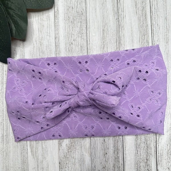 Purple headband, trendy headband, womens headband, eyelet headband, spring headband, nurse headband, no slip headband, yoga headband