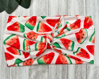 Watermelon headband | Headband | wide headband | holiday headband | workout headband | soft headband