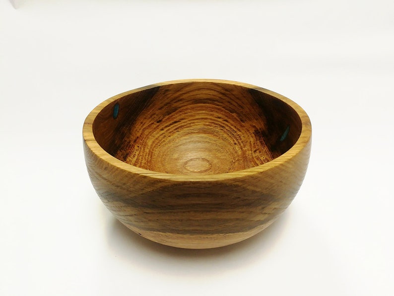 Bulky Pecan Wood Bowl with Epoxy Inlay