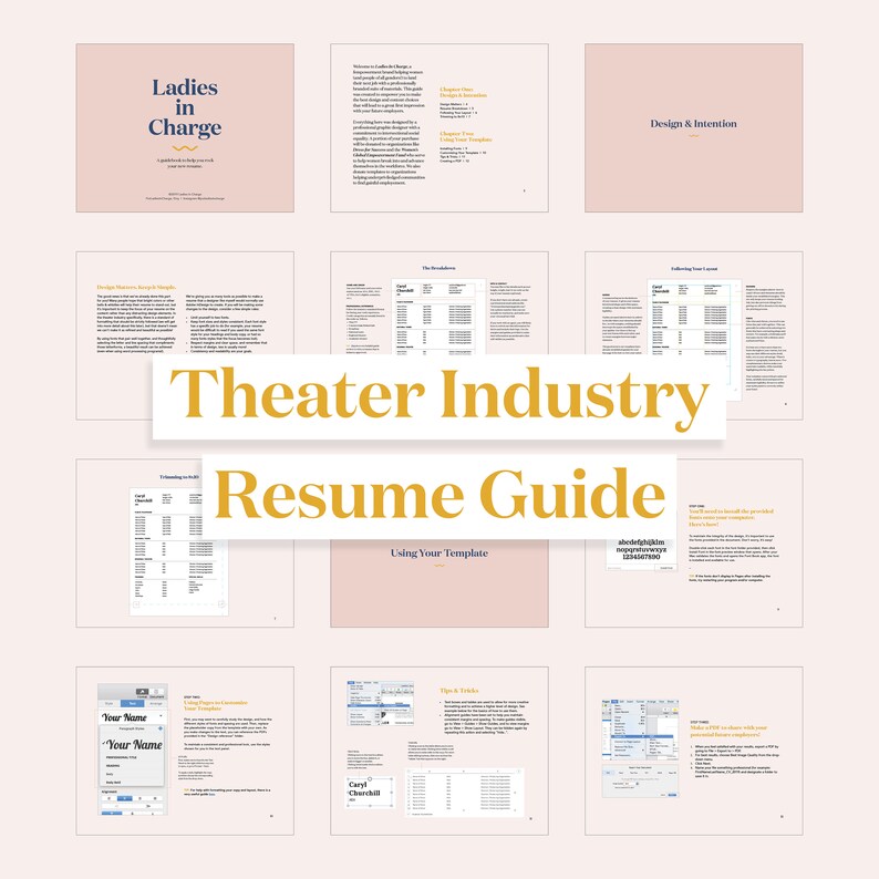 Mac Pages Resume /& Headshot Template for Actors Theater CV Audition Materials Dancers Theater Industry Guide Singers