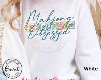 Mahjong Sweatshirt, Mahjong Obsessed, Majhong Gamelover Sweatshirt, Gilden Sweatshirt