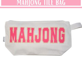 Mahjong Tile Bag, Tile Storage Pouch, Mahjong Accessories, 18 Color Options, Gamelovers Gift
