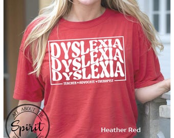 Dyslexia Awareness T-shirt: Bella Canvas Unisex Tee