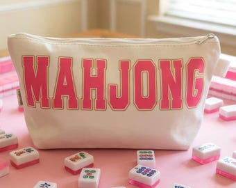 Mahjong Tile Bag, Tile Storage Pouch, Mahjong Accessories, 18 Color Options, Gamelovers Gift