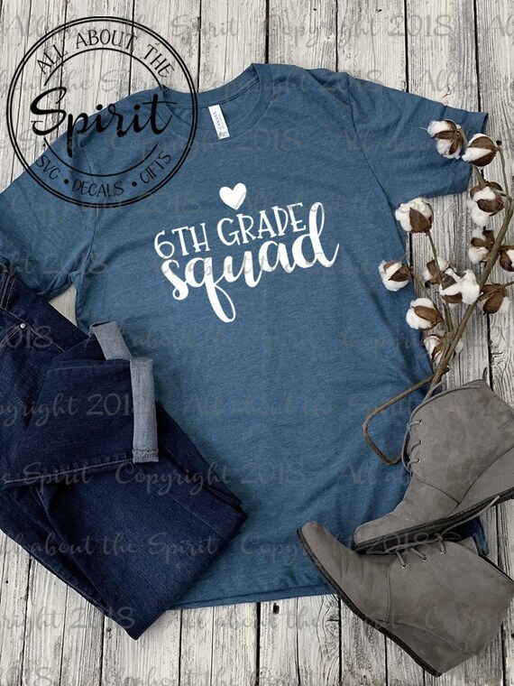 6th Grade Squad Grade Level Shirt Team Shirt Teacher Etsy 6th Grade Squad Grade Level Shirt Team Shirt Teacher Etsy