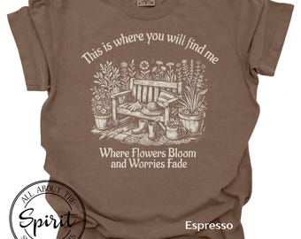 Gardening Therapy T-Shirt: Comfort Colors Distressed Design