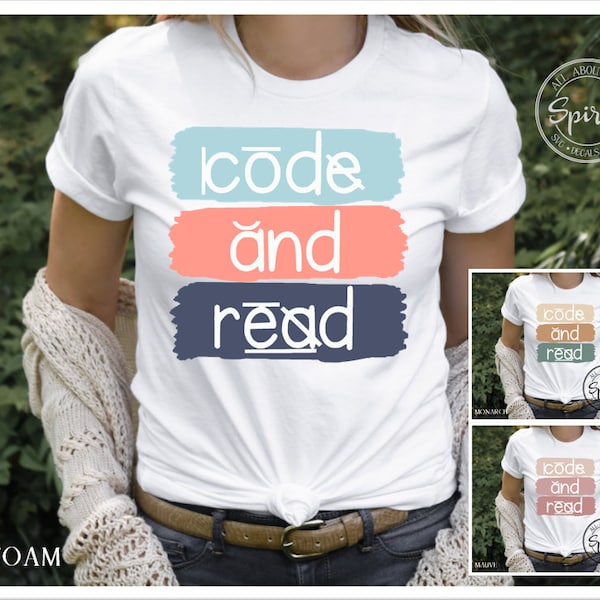 Code and Read Dyslexia T-Shirt: Bella Canvas Unisex Tee