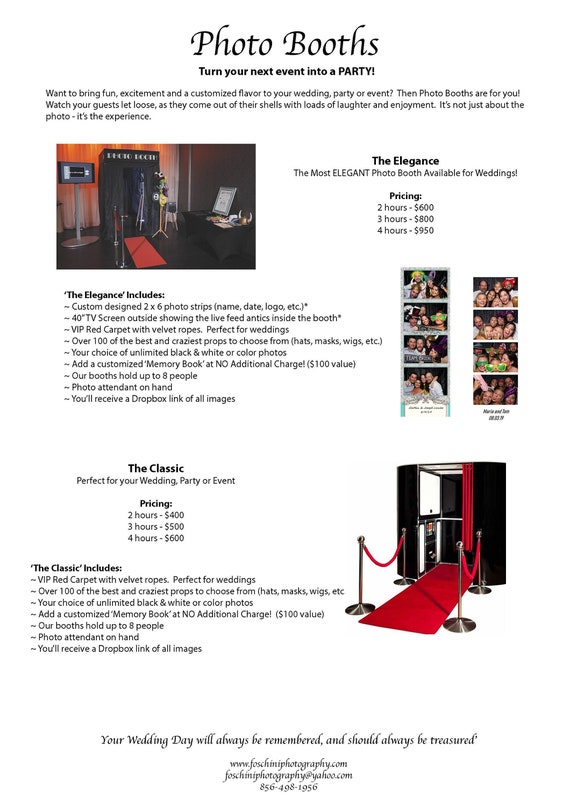 Photo Booth Pricing Template Photo Booth Pricing Guide Etsy Photo Booth Pricing Template Photo Booth Pricing Guide Etsy