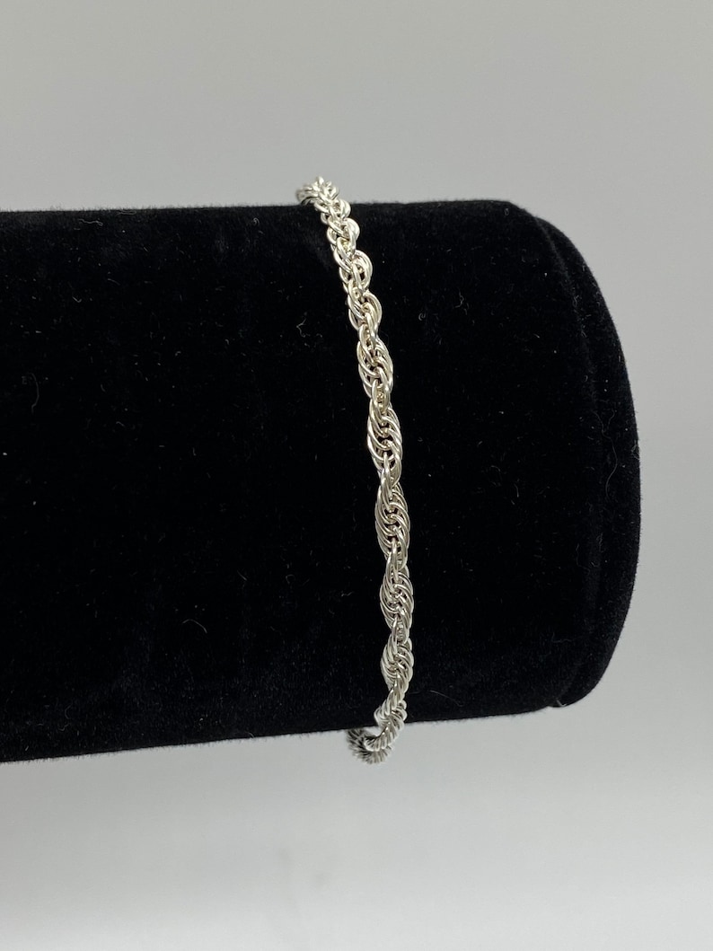 Sterling Silver French Braided Bracelet 7\u201d